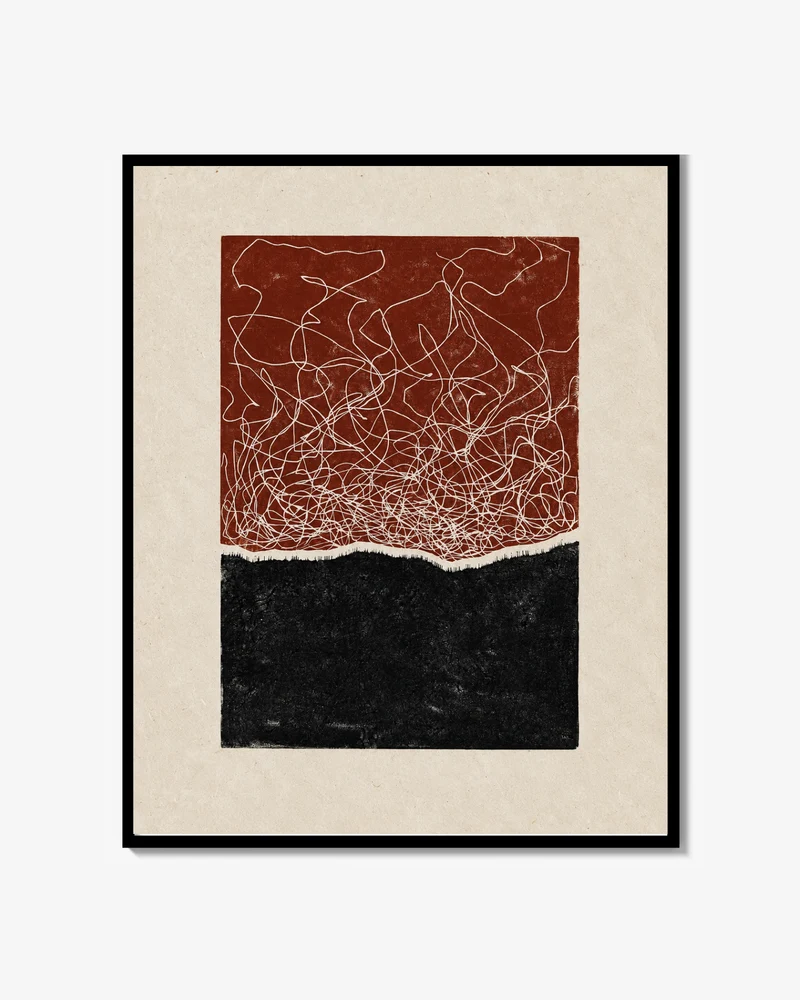 Voices in My Head - Linocut Print