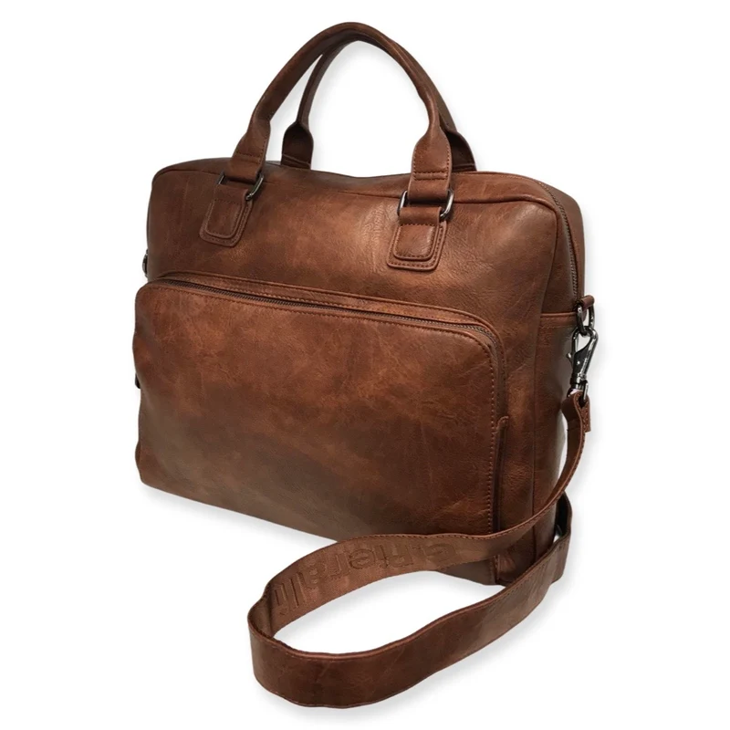 Giulia Pieralli Office Briefcase Cognac