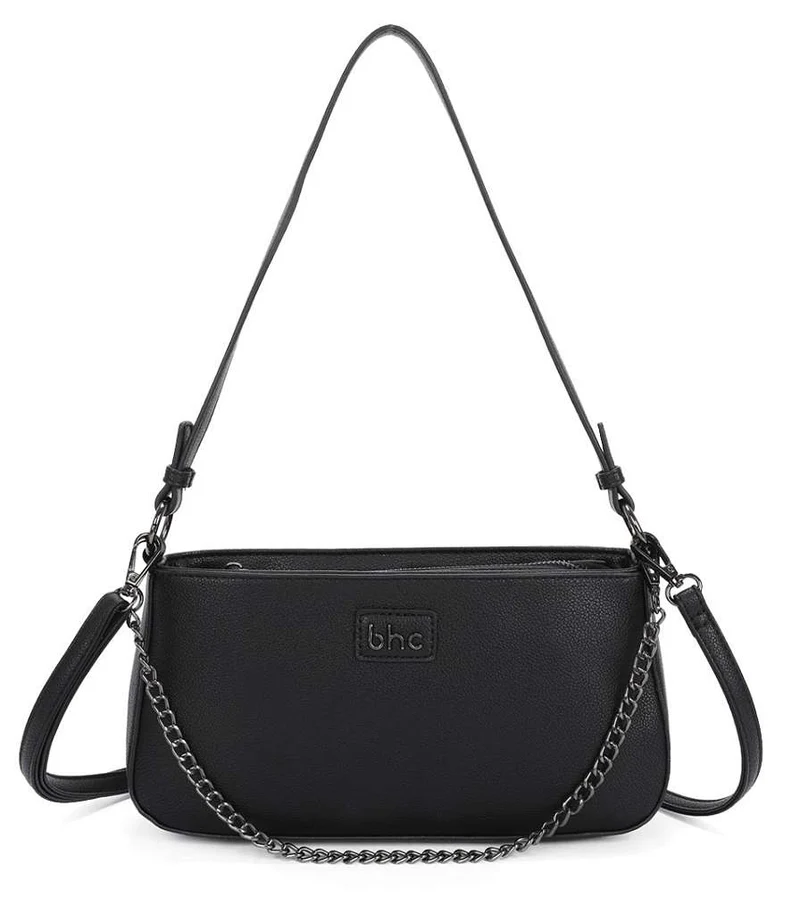 BHC Basic Fashion Baguette Bag Black Gun