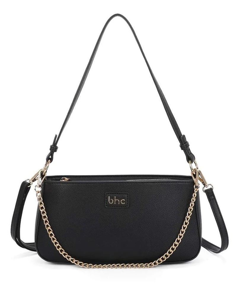 BHC Basic Fashion Baguette Bag Black Gold