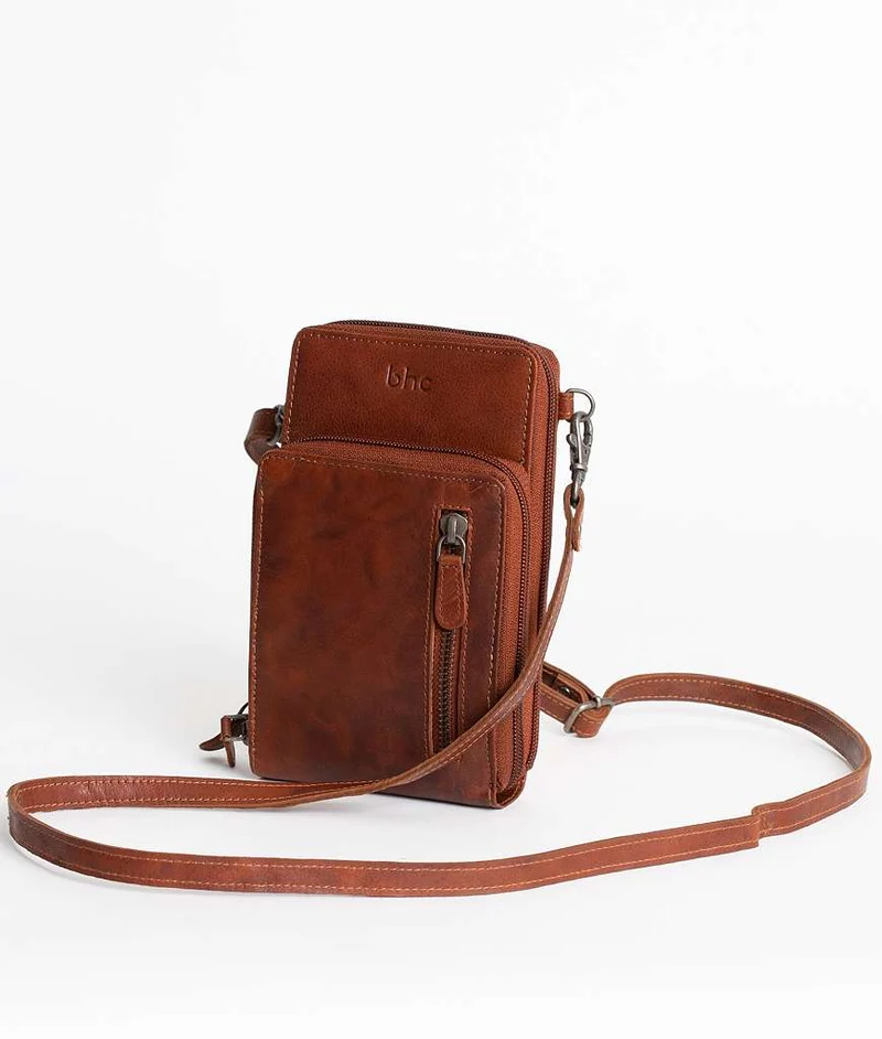BHC Nordic Leather Phonebag Pocket Cognac