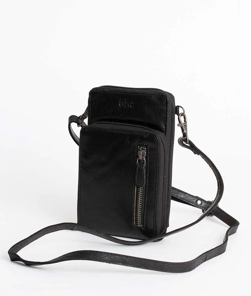 BHC Nordic Leather Phonebag Pocket Black
