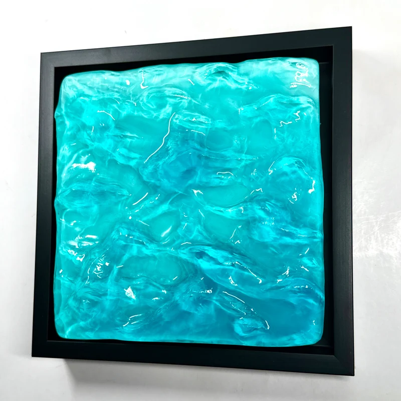 Hav Väggkonst, blå resin vatten