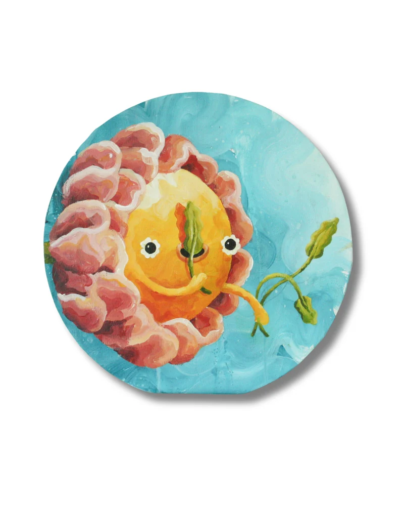 Don't observe me, Original popsurrealism lowbrow popart målning på duk