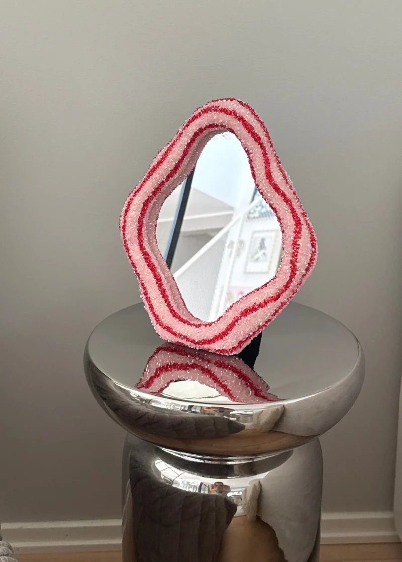Blush Crystal Ripple Spegel