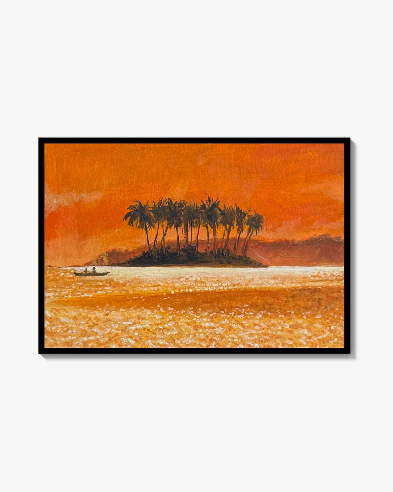 Sunset Over the Sea Poster