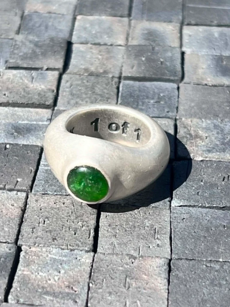 1 av 1 Silver & Jade Ring EU51