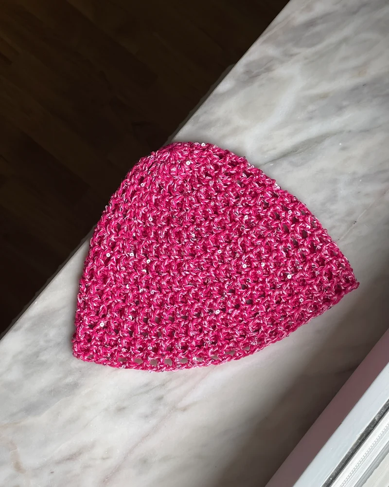 Glitternätmössa - Stark rosa
