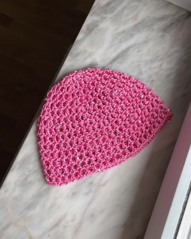 Glitter mesh Mössa - Rosa