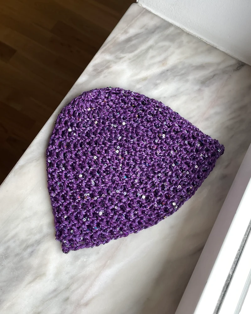 Glitter mesh Mössa - Lila