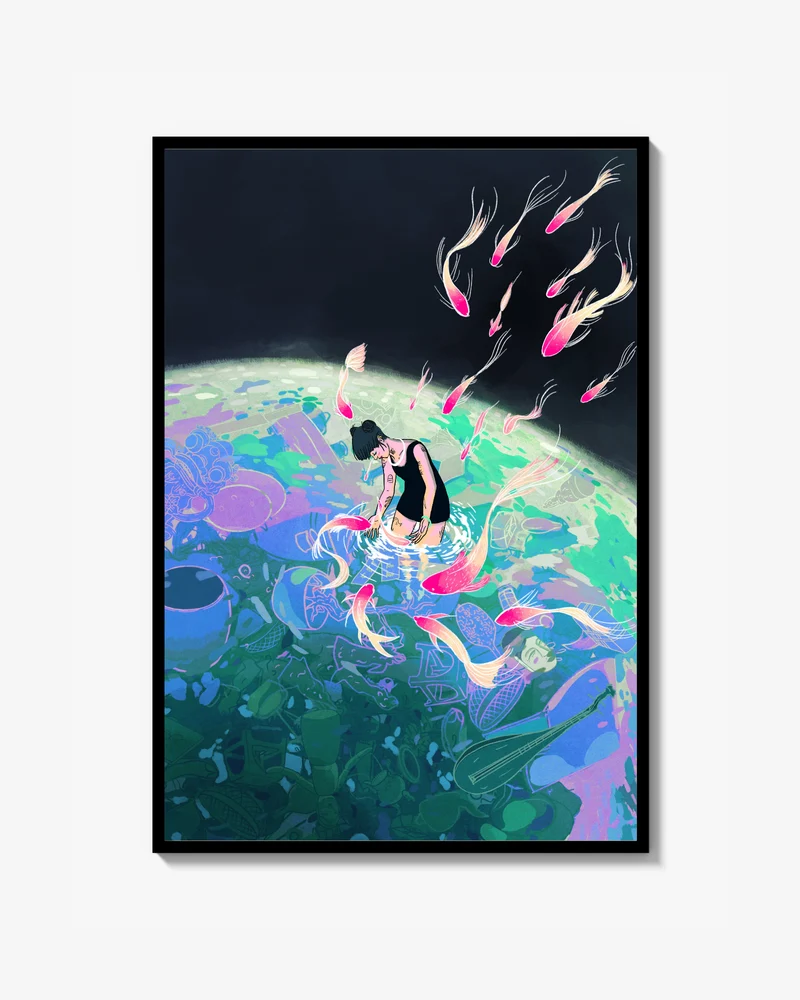 Drömsk Illustration Poster
