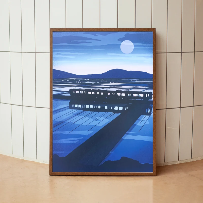 Blue Train Art Print