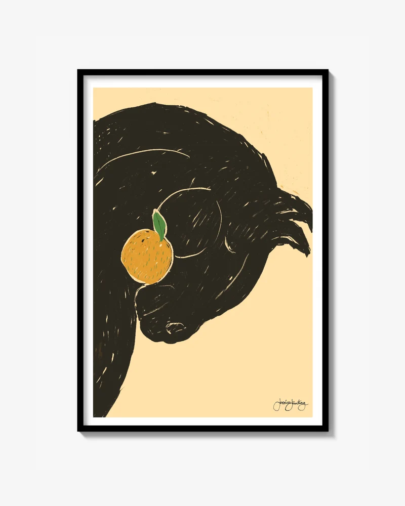 Häst med Orange Poster