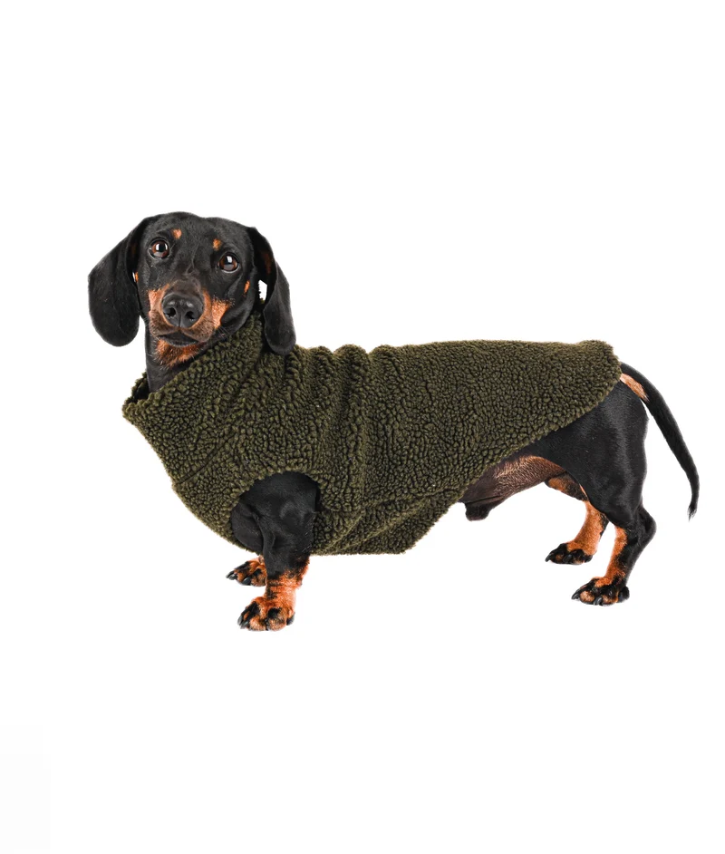 PILE SWEATER DACHSHUND - KHAKI