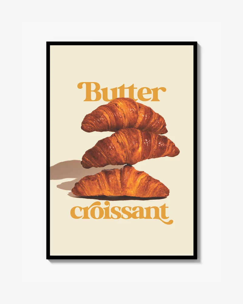 Butter Croissant Grafisk Print