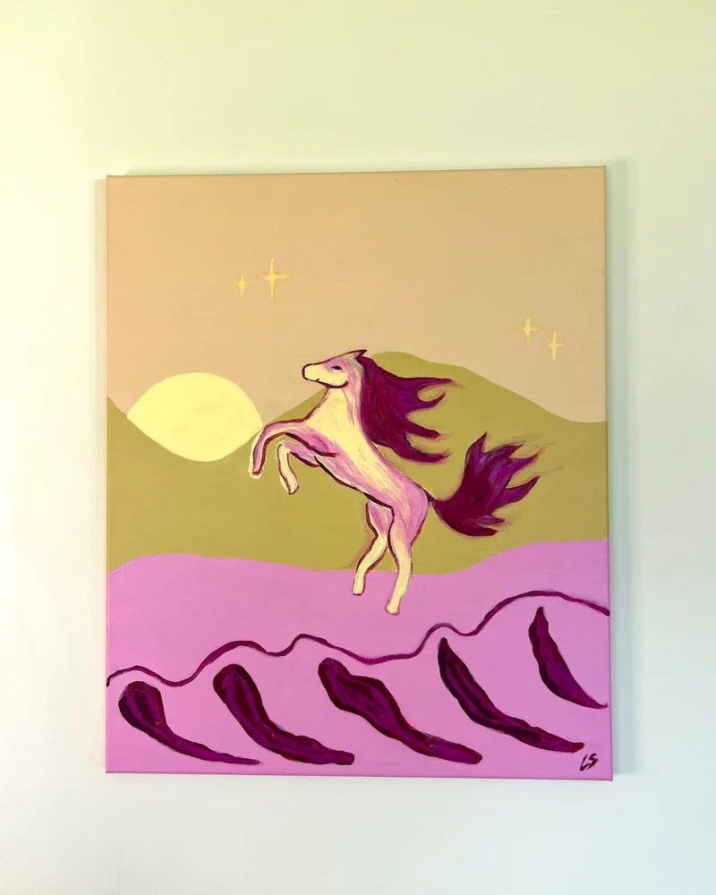 Rising Light 60x50cm Original Målning