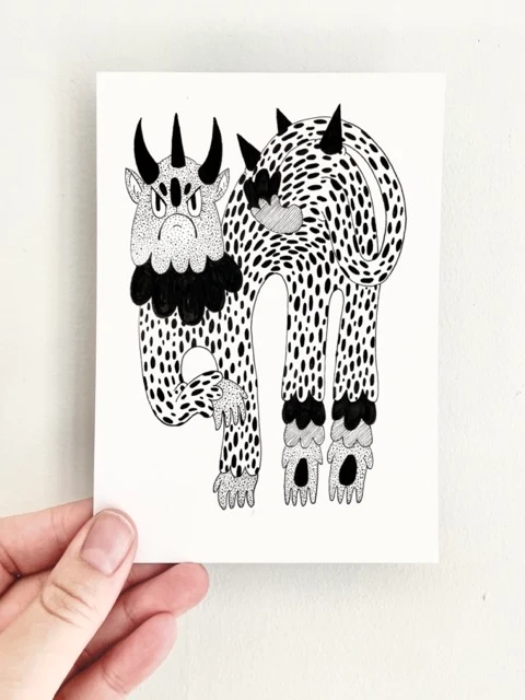 Monsterteckning - Angry Spikes