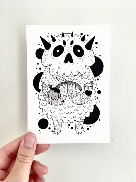 Monster Drawing - Skull