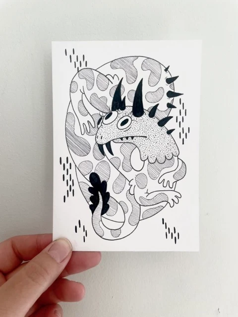 Monsterteckning - Lizzard