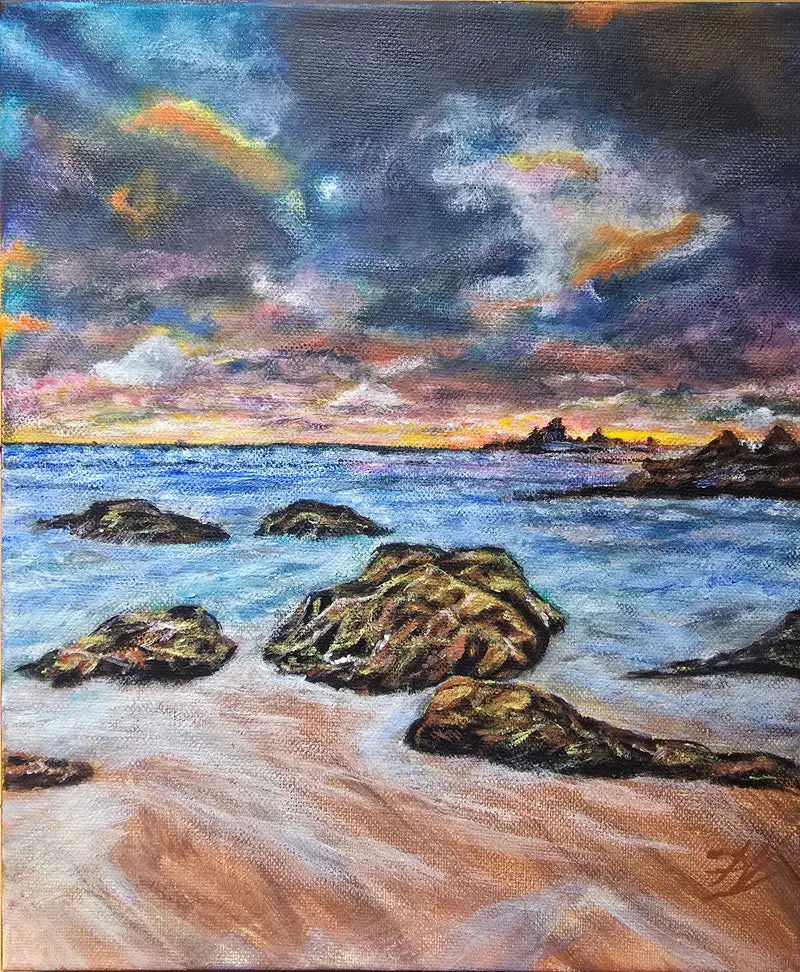 "Spectra" - Akryl på duk 25x30 cm