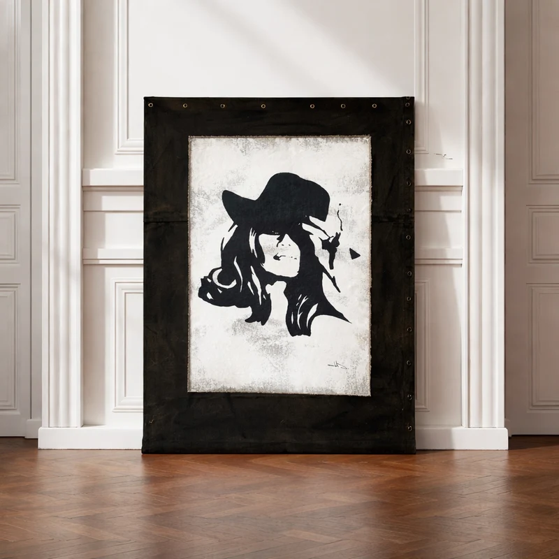 ” The hat” Original Dukmålning Brigitte Bardot