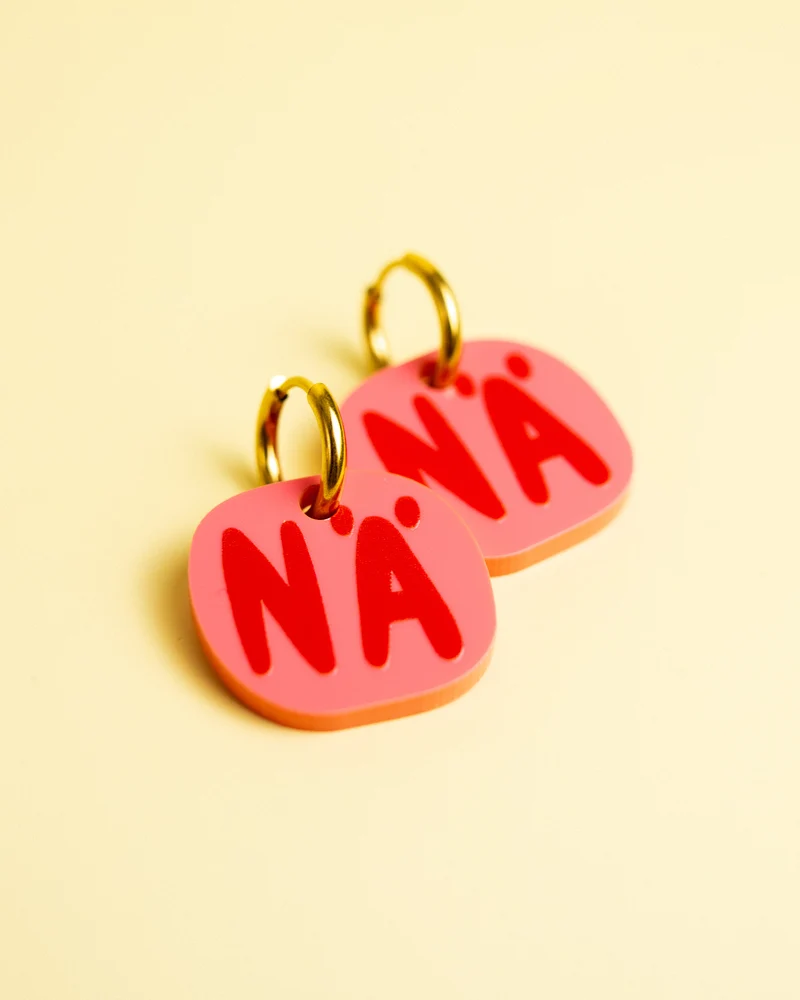 MINI-NÄ (pink) - Handgjorda Örhängen