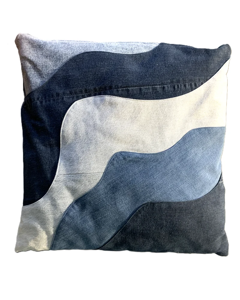 Kuddfodral denim 14