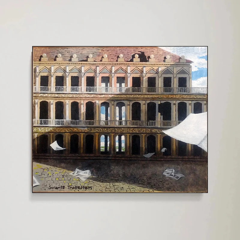 Wind Over the Square, Original målning