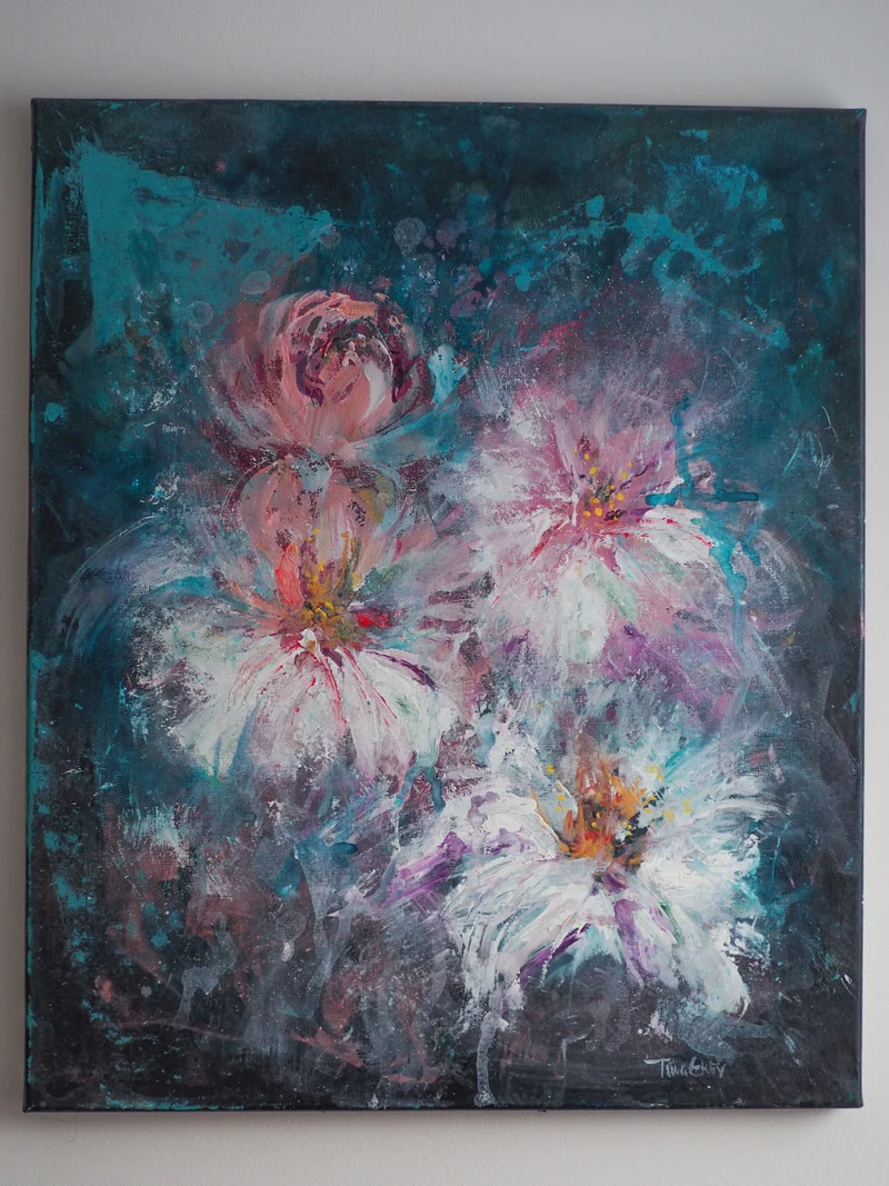 Dancing Peonies - Original konstverk