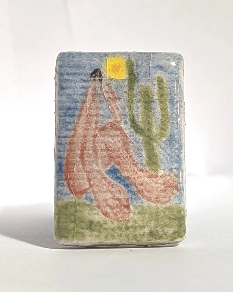 Abaporu by Tarsila do Amaral - Keramisk Halsbandsberlock Hänge