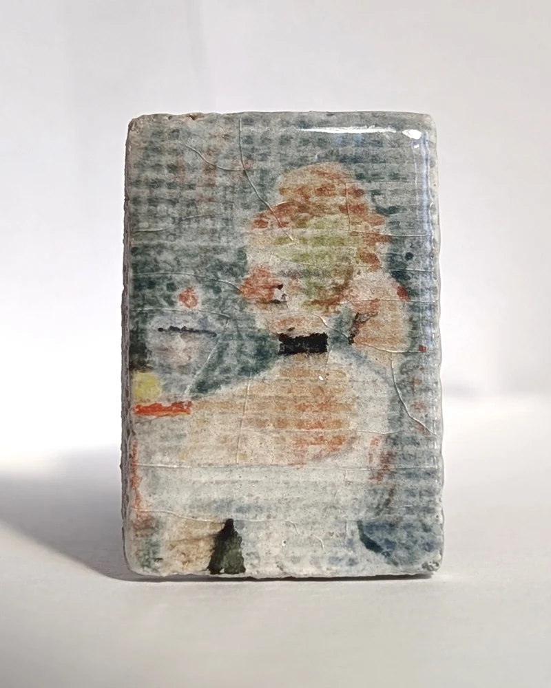 Femme à sa toilette (Woman at her Toilette) by Berthe Morisot - Ceramic Halsband Berlock Pendant