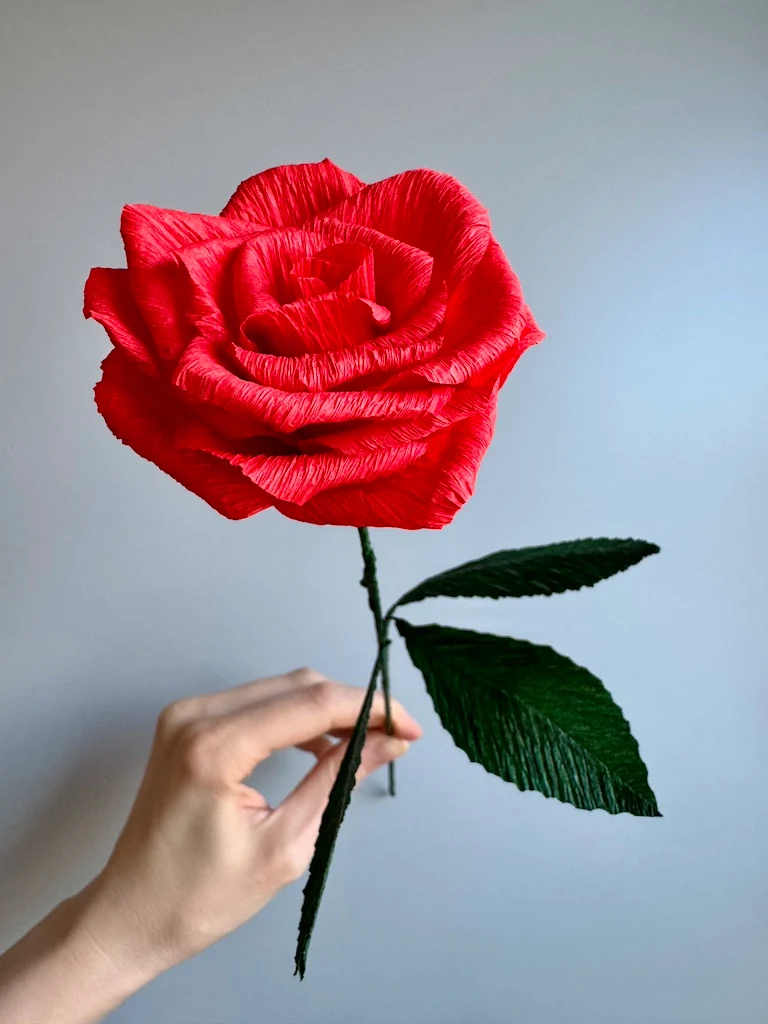 London Red Valentine Paper rose #2