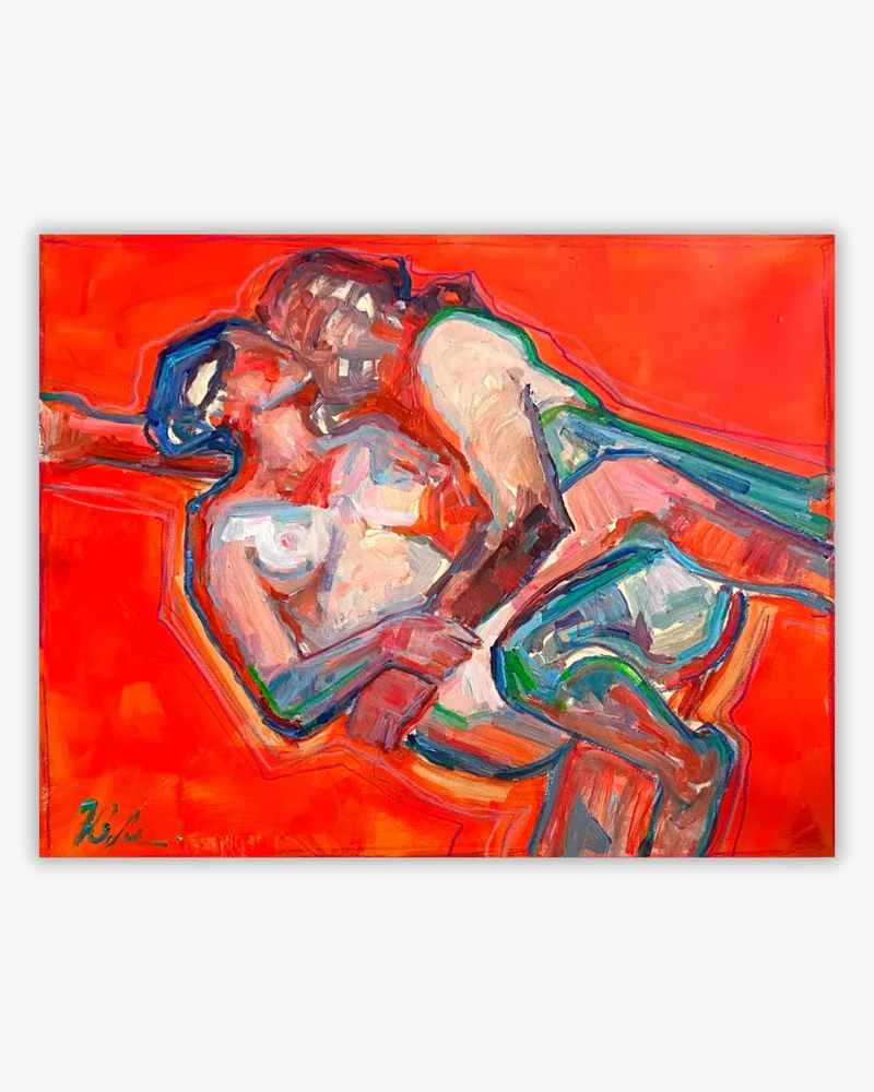 Reclining in Red Original