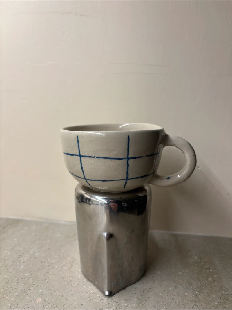 Cappuccino i kvadrat - Blå
