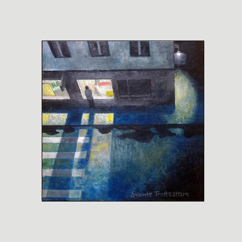 Nightly street windows, Original målning