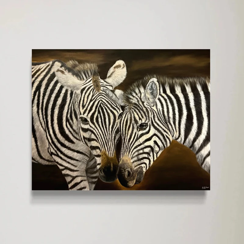 Intimacy in stripes, Original oljemålning