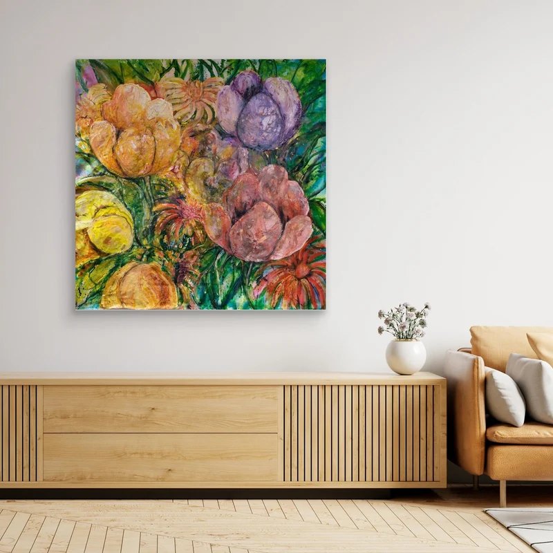 Abstract Flowerart – Canvastryck