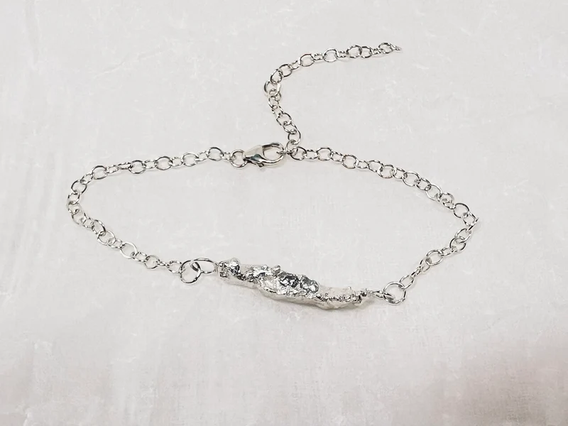 Silverfragment Armband