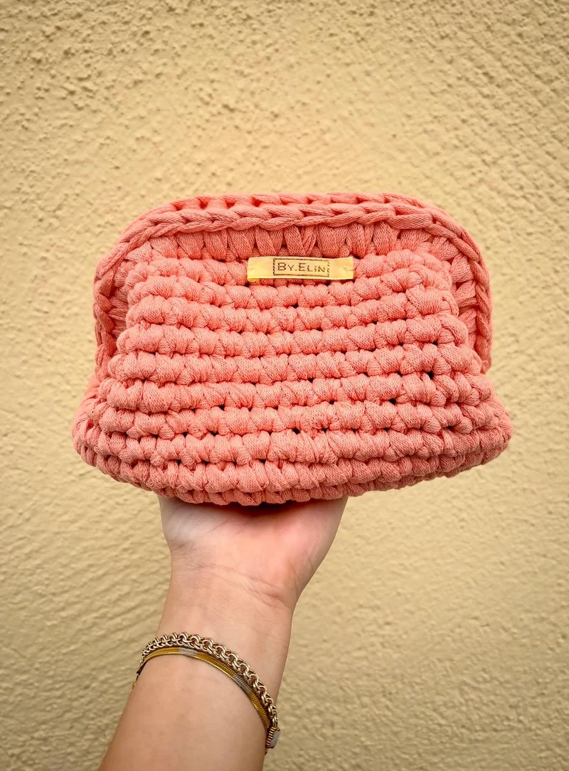 AGNES Clutch Mellan - Rosa/Orange
