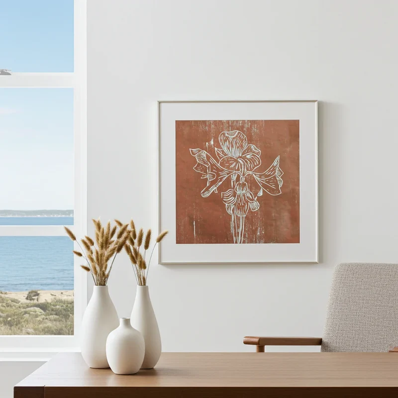 Brown Amaryllis - Fine Art Pappersprint | Museumskvalitet