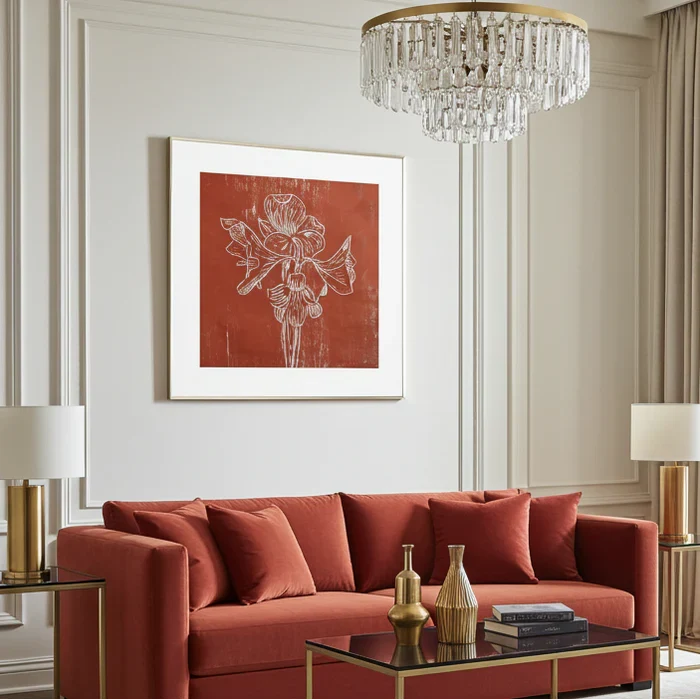 Fine Art Print Blommig Röd - Red Amaryllis | Museumskvalitet