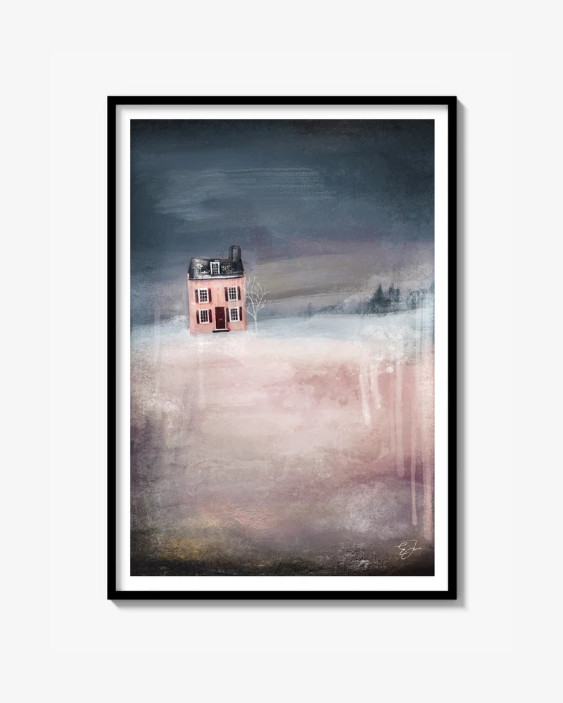 Lilla rosa huset Poster
