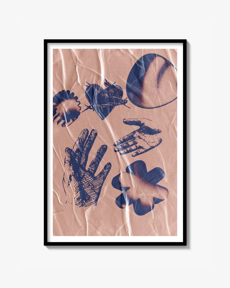 Grunge Love Print