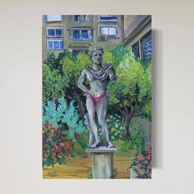 “Athens” Olje pasteller Original Målning