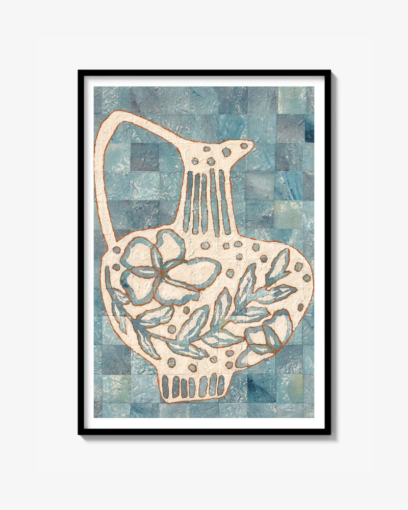 "Vessel on Blue" - Poster