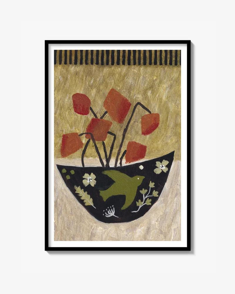 "Six Red Flowers" - Poster