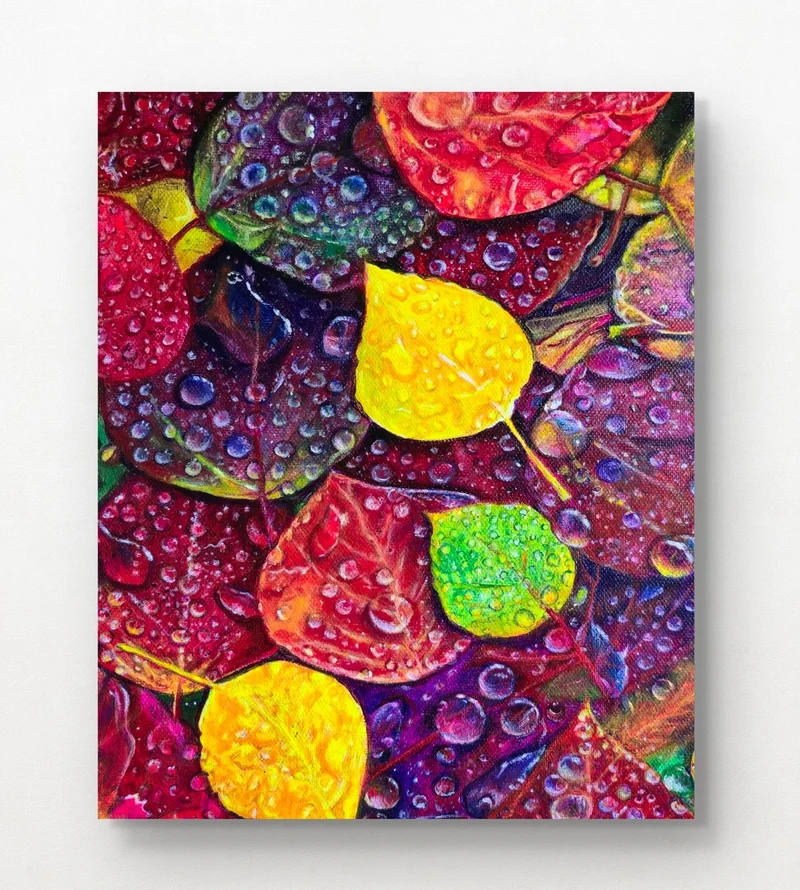 Drops - Original Akryl på Duk (25x30 cm)