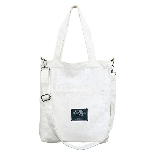 Canvas Handbag Women Shoulder Bag with Removable Strap Multi Pockets Crossbody Wear Resistant Casual Fashion Zipper Bag #1114