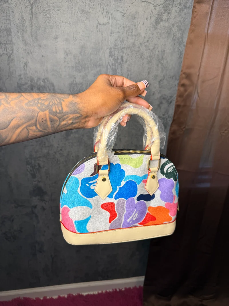 Colorful camo shell bag