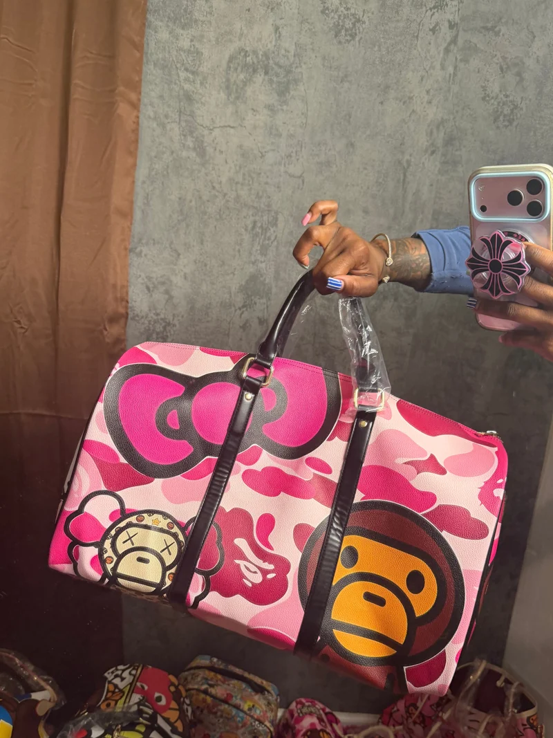Pink HK x Baby milo duffle bag